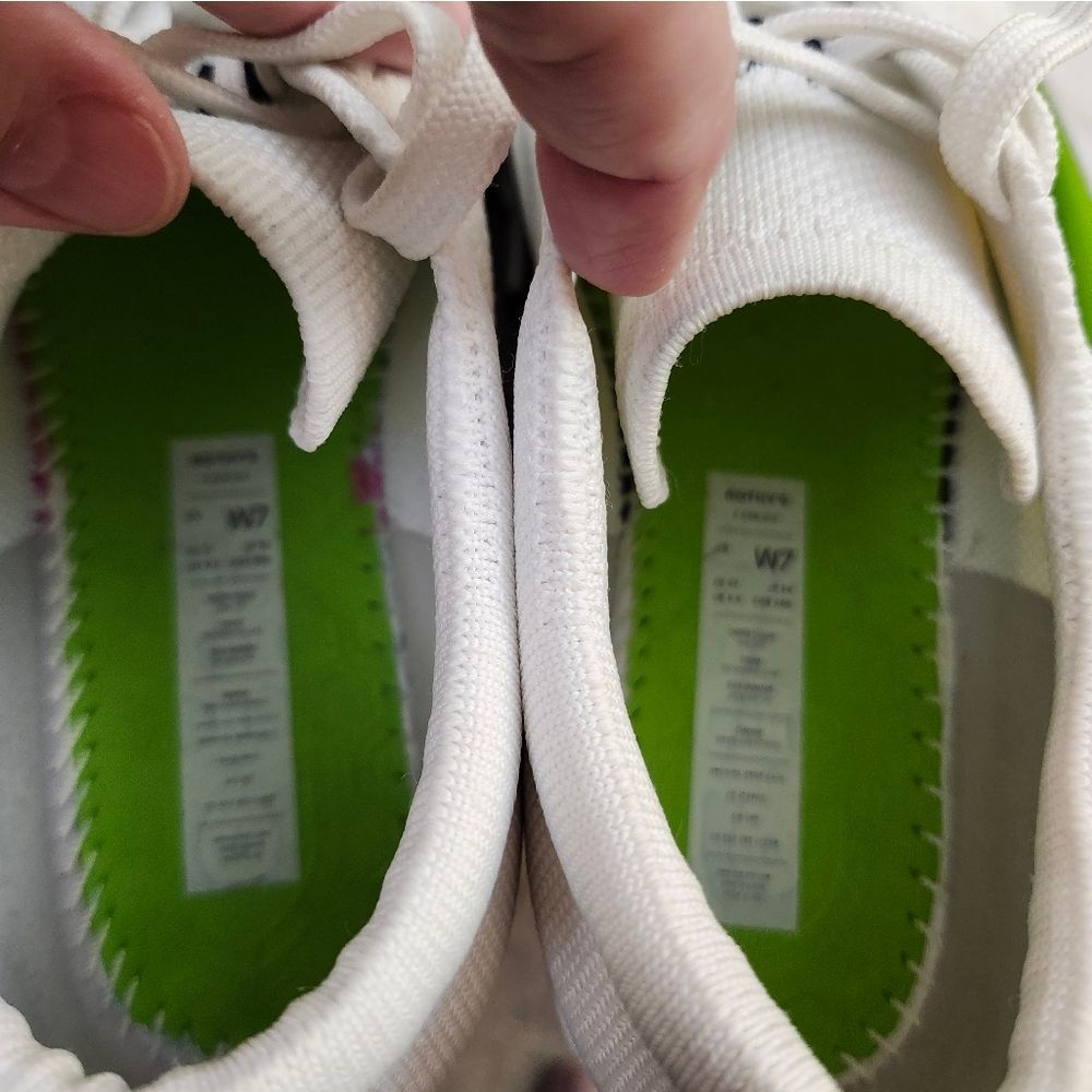 Rothy's The Lace-up Bright white knit sneakers sz 7 - Picture 8 of 14